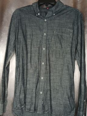 Men's Button-Down Shirt in Heather Gray Size Small "More Lost Than Ever" Brand